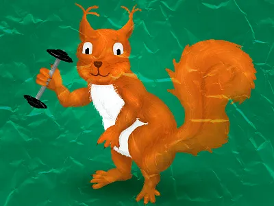 Strong squirrel illustration raster graphics squirrel strong squirrel