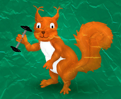 Strong squirrel illustration raster graphics squirrel strong squirrel