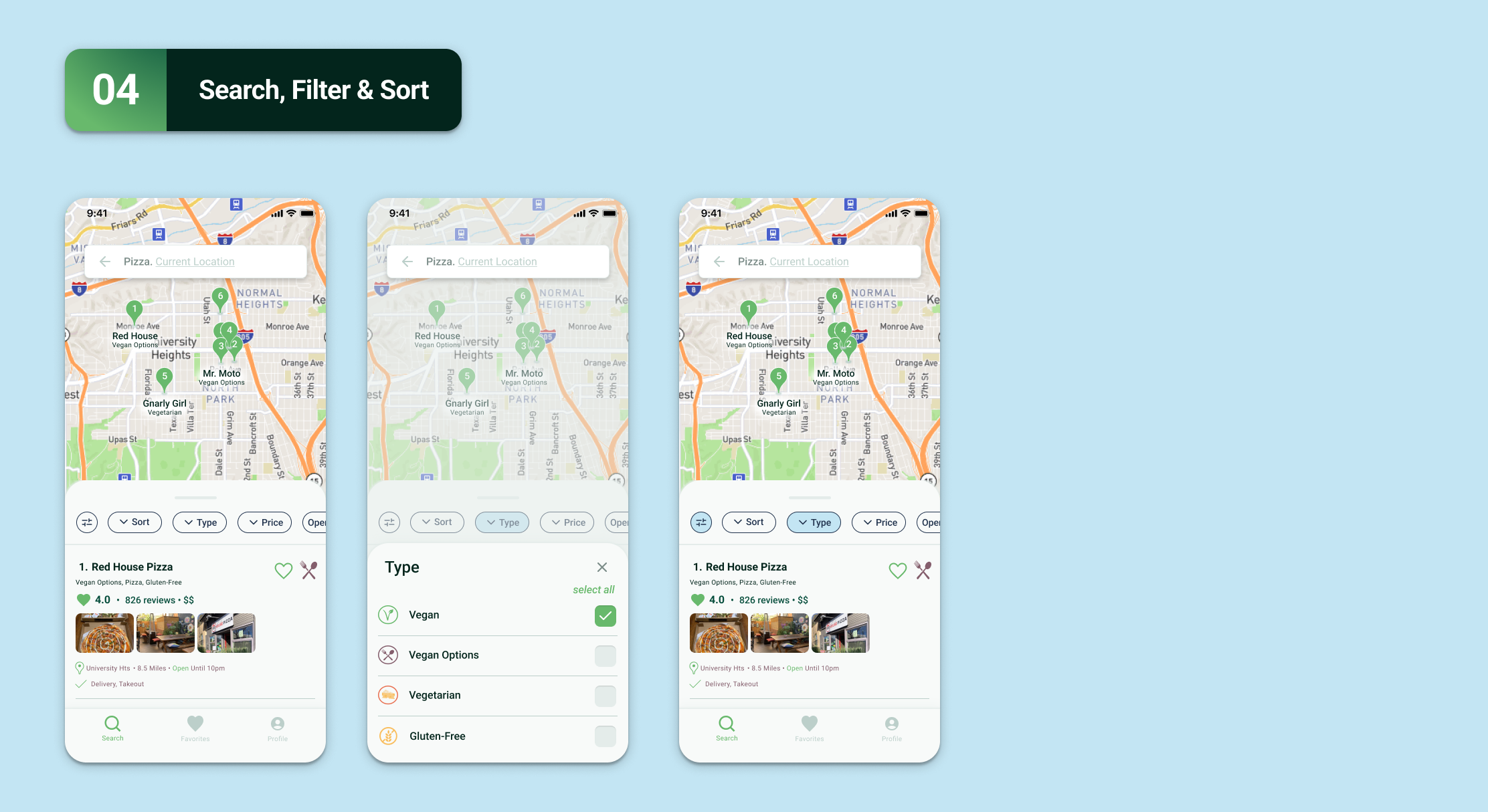 Planty Fresh, High Fidelity screens, UX, UI, mobile app