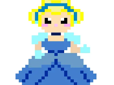 Cinderella adobe photoshop cinderella pixel graphics