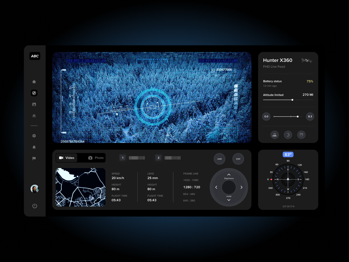 Drone tracking software interface by Shahrukh on Dribbble