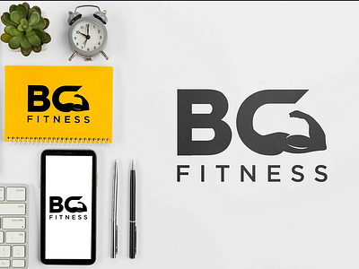 BG Fitness fitness graphic design gym icon logo workout