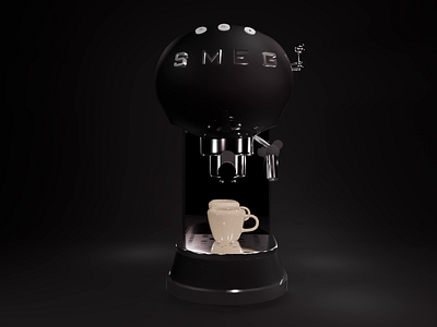 Smeg espresso maker 3D model 3d 3d model animation coffee maker dark theme espresso machine espresso maker motion graphics smeg