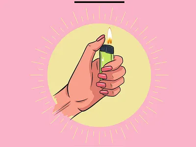 Light Up My World design illustration light minimalism minimalist pink pop art print slogan text wall art yellow