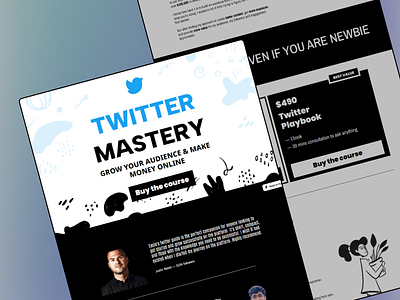 Twitter Mastery Playbook design graphic design landing page lp typography ui ux web