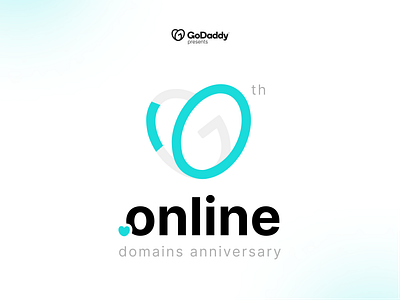 Happy 10th .online anniversary! branding godaddy illustration logo online