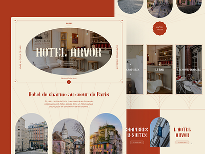 A website concept for a hotel in the center of Paris design hotel travel ui