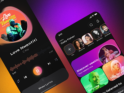 Music player app concept design app branding ui ux