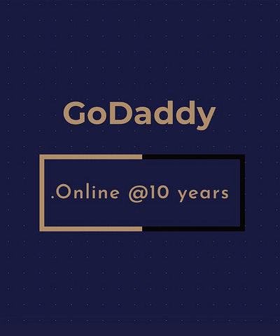 GoDaddy Online @10 years Logo Design 3d branding graphic design logo ui