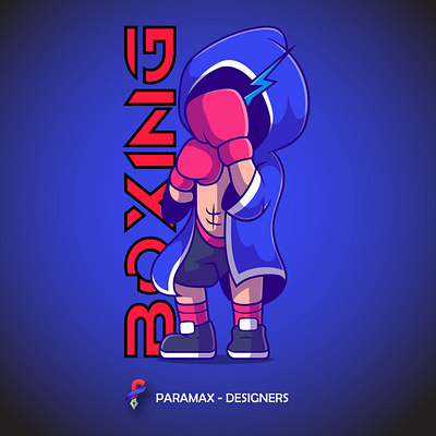 Boxing Logo blue boxing branding graphic design logo