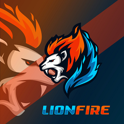 LionFire Logo branding esport gaming graphic design logo mascot
