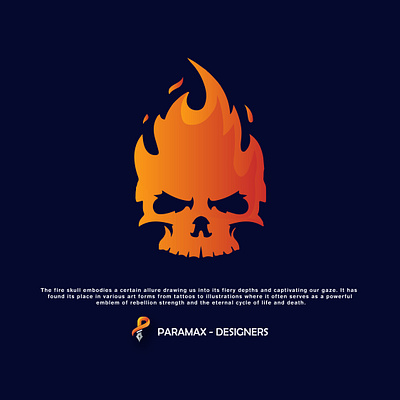 Skull Logo branding creativity design esport fire gaming logo mascot skull