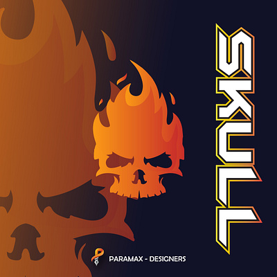 Skull Logo creativity design esport gaming mascot paramax randing skull