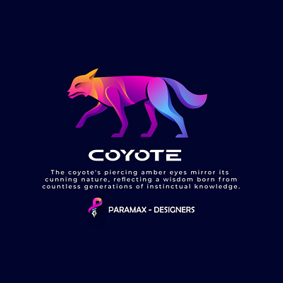 Coyote Logo branding coyote esport gaming logo mascot paramax