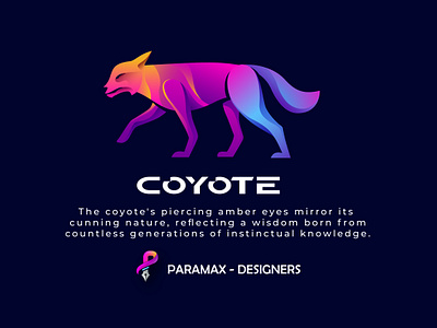 Coyote Logo branding coyote esport gaming logo mascot paramax