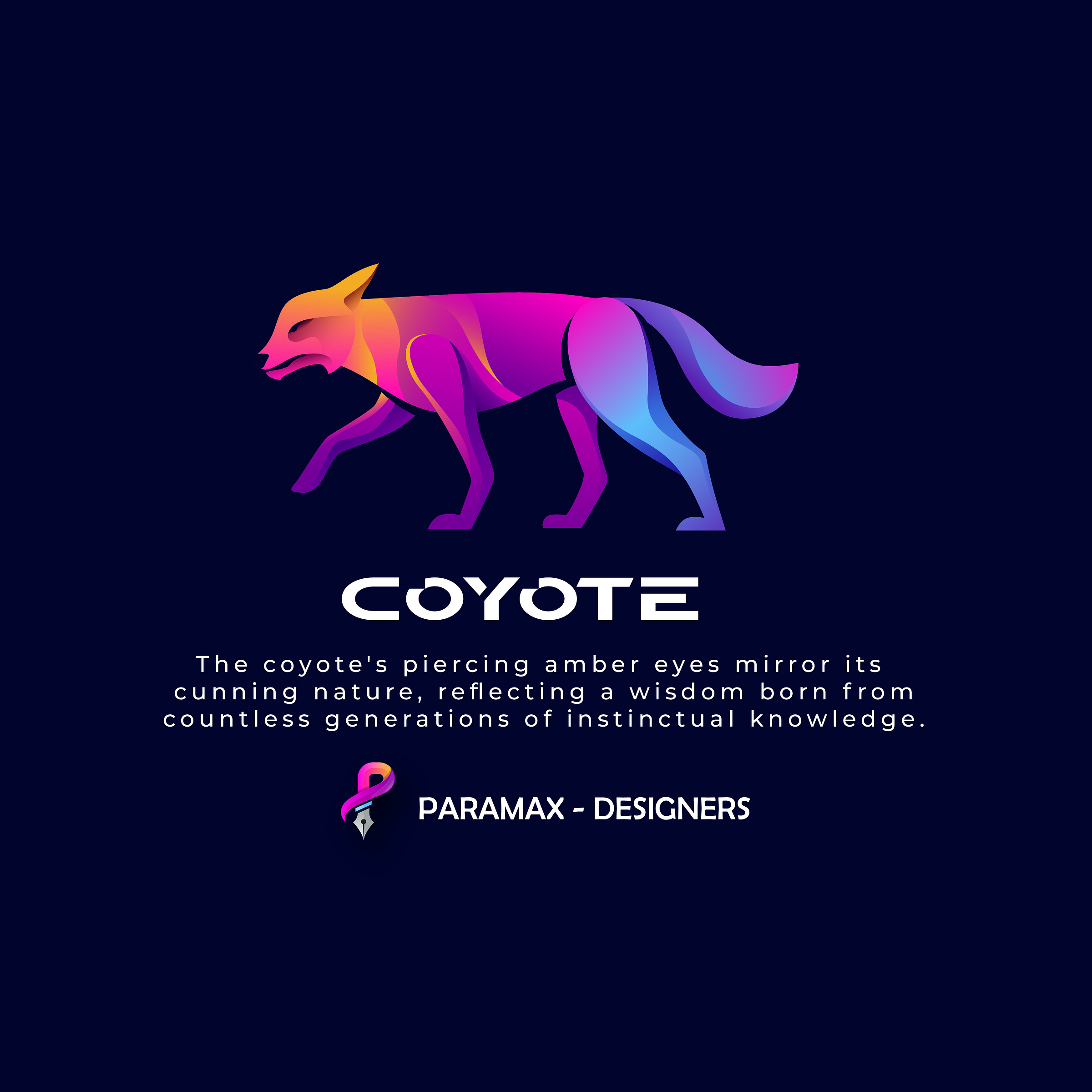 Coyote Logo by Afnan Jutt on Dribbble