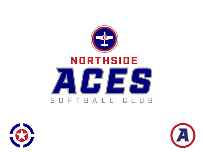 Northside Aces Softball Club Logo ace aces aircraft fighter graphic design indiana indianapolis logo midwest mustang softball sport