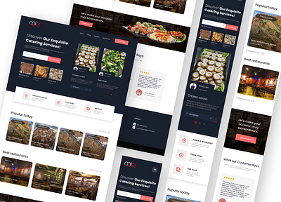 MLCJ Food Catering Services - Landing page branding design graphic design typography ui ux