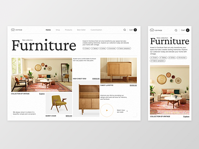 Furniture Branding application branding dashboard decorideas design designdiscoveries furniture furnitureshopping graphic design homedecor homeinteriors homestyling illustration logo marketplace online shopping ui ux vintagestyle