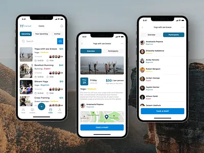 Fitness Wellness mobile app Freilauf app colorful colors concept design figma illustration interface mobile prototype typography ui user flow ux wireframe