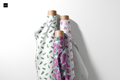 Fabric rolls - Rosie fabric design flower illustration pattern pink