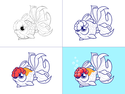 #CatalystTutorial Gold Fish🐟 animals aquarium aquatic coloring cute drawing eyes fish gold fish how to draw how to make icon illustration lines logo ocean pet sea shadowing sketch