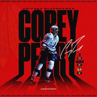 Corey Perry / Chicago Blackhawks blackhawks chicago chicago blackhawks hockey nhl sports sports design