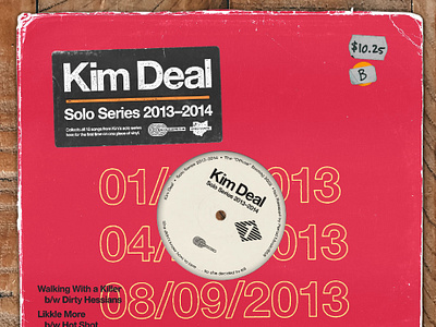 Kim Deal Solo Series Bootleg cover bootleg design kim deal record record design spotify thebreeders typography vinyl