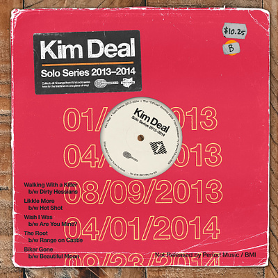 Kim Deal Solo Series Bootleg cover bootleg design kim deal record record design spotify thebreeders typography vinyl