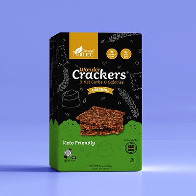 Packaging Design for Cracker Snacks branding crackers design graphic design illustration packaging design product snacks vector