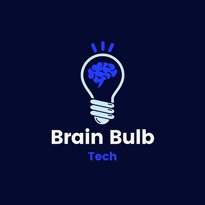 Brain Bulb Tech Logo app branding business design graphic design illustration logo tech ui ux vector