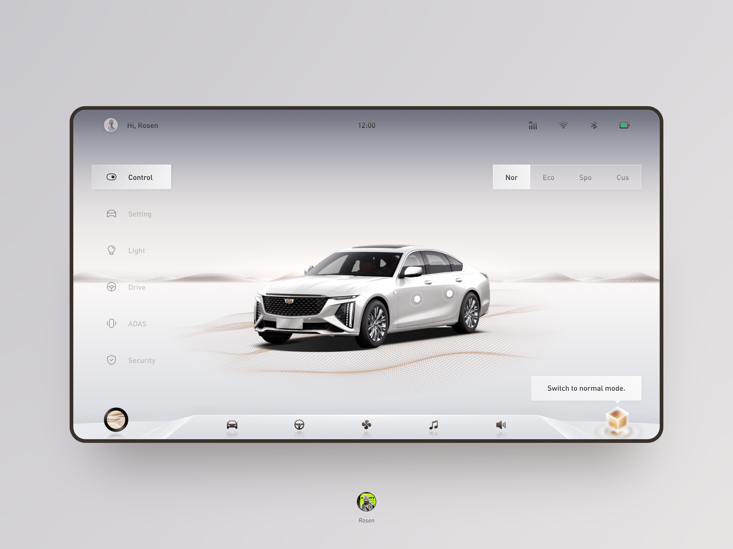 HMI Concept No.21 - For Cadillac design hmi ui