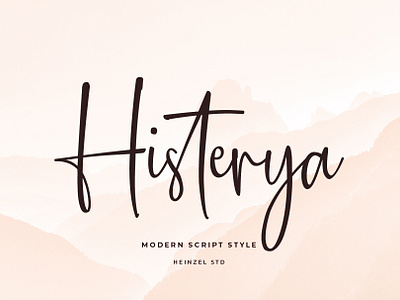 Histerya | Modern Script Font beautiful font best seller font branding branding font calligraphy font chic font cricut font cursive font cursive handwritten elegan script graphic design handwriting font handwritten script font invitations font logos font lovely font modern script font social media posts website wedding font