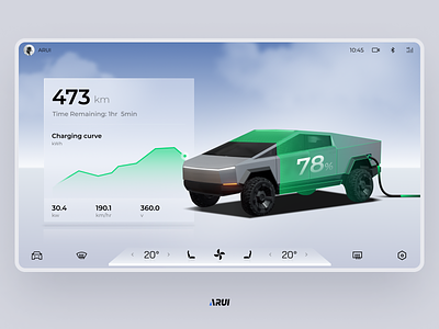 HMI concept design-Charging hmi tesla ui