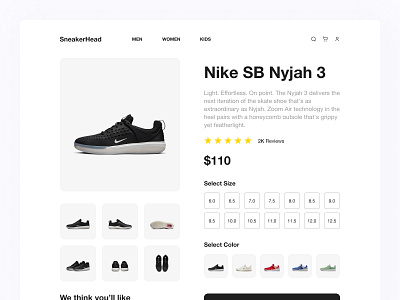 SneakerHead eCommerce ecommerce product design ui ui design uiux ux