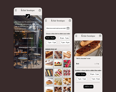 French pastry ordering through the app