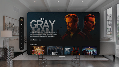 Movie Streaming App Spatial UI Design apple design figma games movies netflix spatial ui ui web design website ui