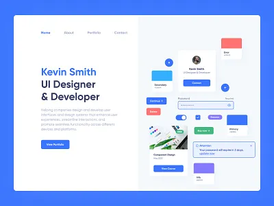 Portfolio Website branding component design components design design system portfolio product design ui ui design uiux ux visual design