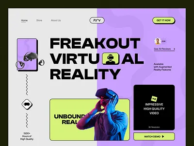 Website Virtual Reality Exploration web header Concept 3d app artificial intelligence augmentedreality concept futuristic gadget landing page layout modern product design technology ui virtual experience virtualreality vision pro vr vrglasses web web design