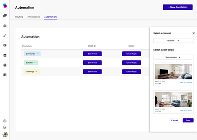 Automation page design