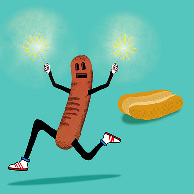 Streaking 4th 4th of july america android art fireworks hot dog ill illustration independence day infinite painter samsung galaxy tab sparklers streaking usa