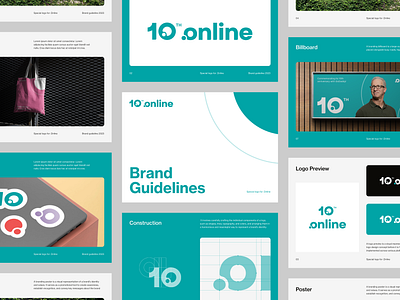 Brand Guidelines 10 Years of .Online anniversary logo brand design branding brandingkit brand strategy collateral company profile design graphic design logo logo number logoinspirations marketing modern logo saas saas branding saas logo saas marketing visual identity