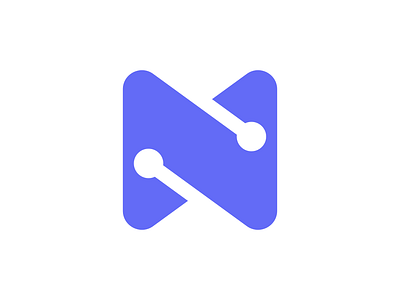 Neuratest app branding data design icon logo logomark medical minimalist modern n neurology purple tech visual identity