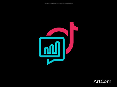 ArtCom Tiktok Marketing logo brand identity branding chat cool creative creative logo design logo designer logo mark marketing marketing logo mark meaningful logo messanger modern logo mark smart logo vector