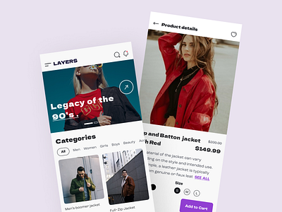 E-commerce App android app appdesign branding details ecommerces fashion ios onlinestore product product details shopping shopping app store ui ux
