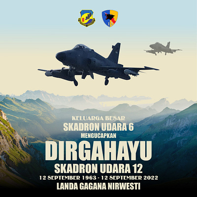 Dirgahayu Skadron Udara 12 2022 design graphic design illustration