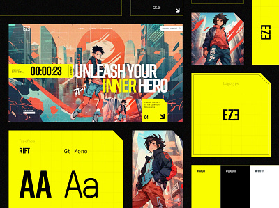 EZE Brand Concept anime brand branding cyberpunk design graphic design illustration web design