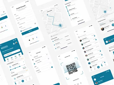 Parcel Delivery Mobile App android application design designer designer for hire figma figma designer graphic design hire figma desinger in usa hire me ios mobile app ui ux web app