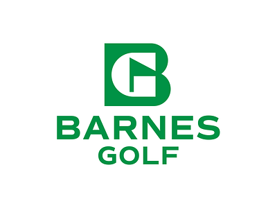 Barnes Golf Logo bg branding club combination flag geometric golf lettermark logo logomark luxury modern monogram negatice space unique