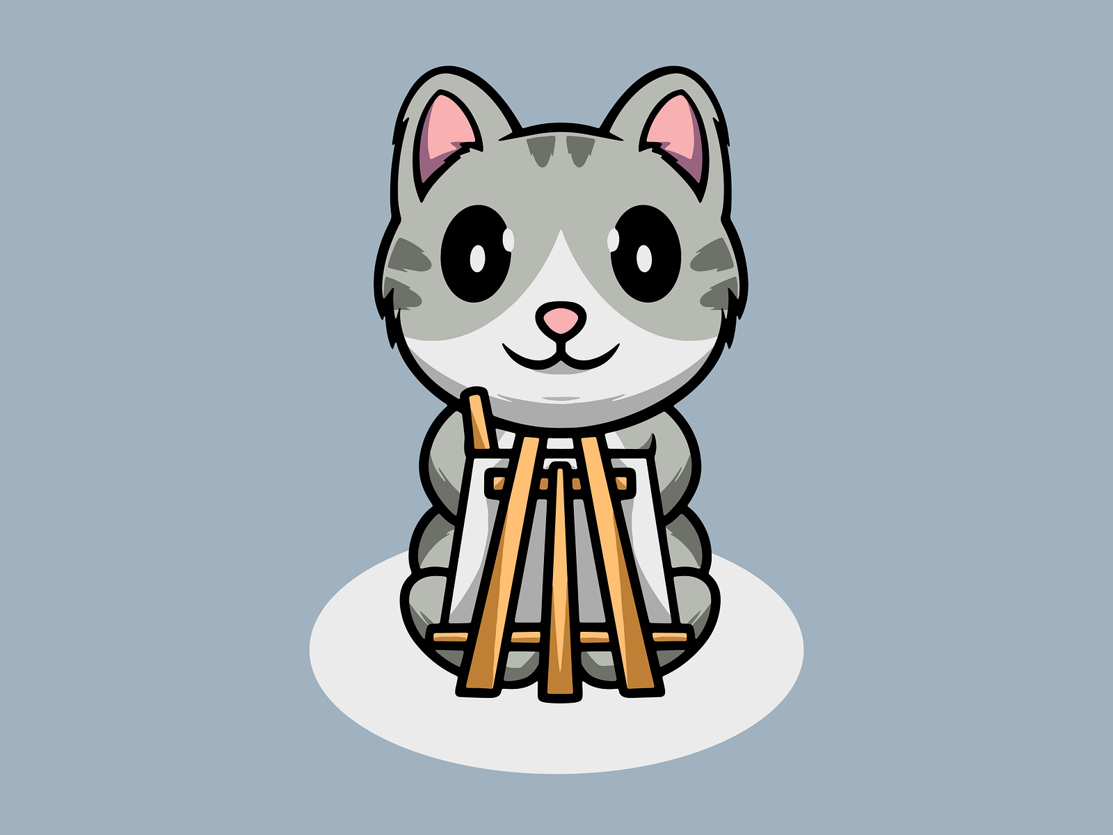 Cute Cat Painting Illustration By Cubbone On Dribbble cute-cat-painting-illustration-by-cubbone-on-dribbble